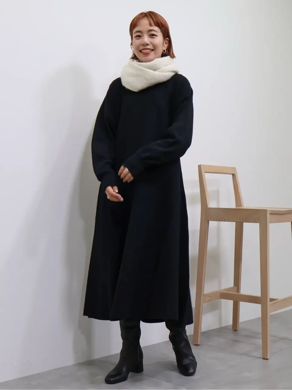 ≪USED≫【WEB限定】バイパチニットフレアワンピース/AMERICAN HOLIC