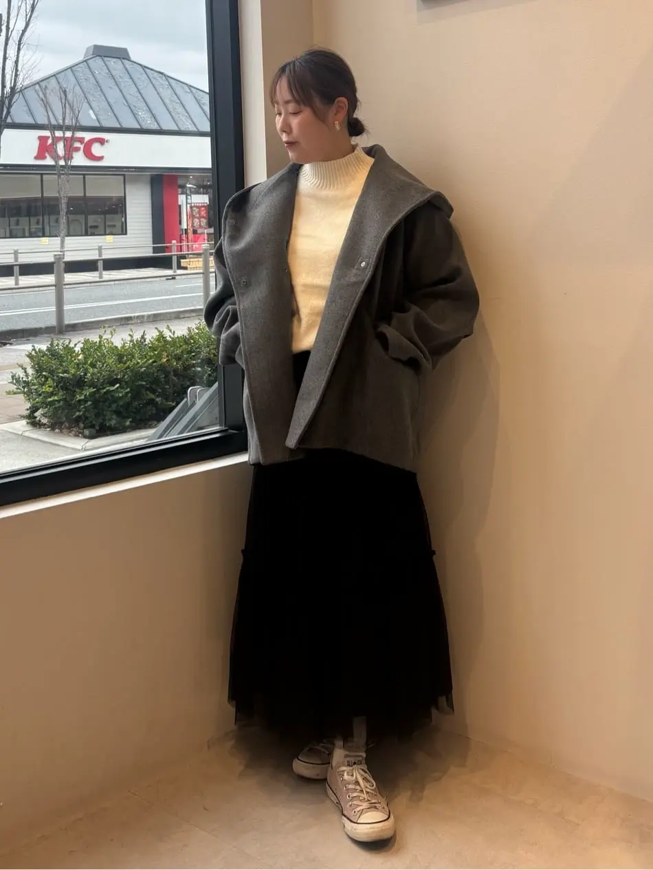 ≪USED≫中空FIBERフーディーコクーンコート【軽量アウター】/AMERICAN