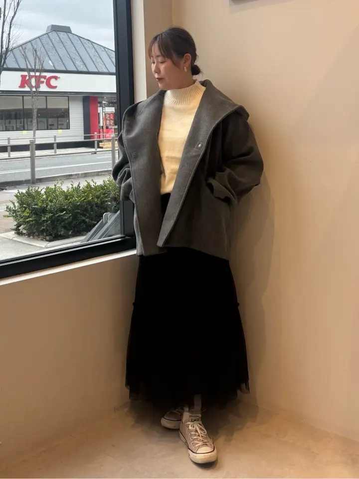 ≪USED≫中空FIBERフーディーコクーンコート【軽量アウター】/AMERICAN