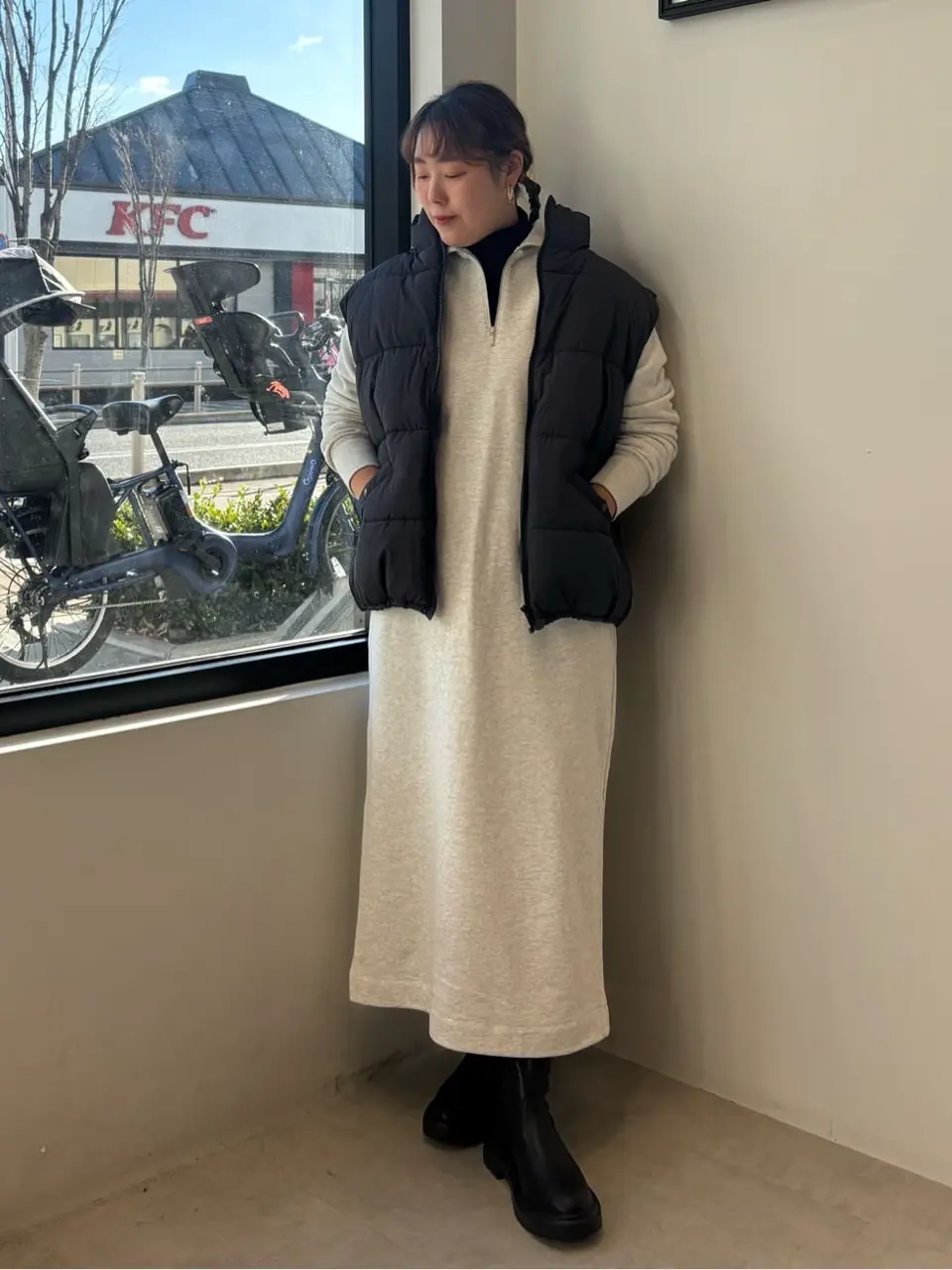 ≪USED≫ハーフZIP裏毛ワンピース/AMERICAN HOLIC（アメリカンホリック