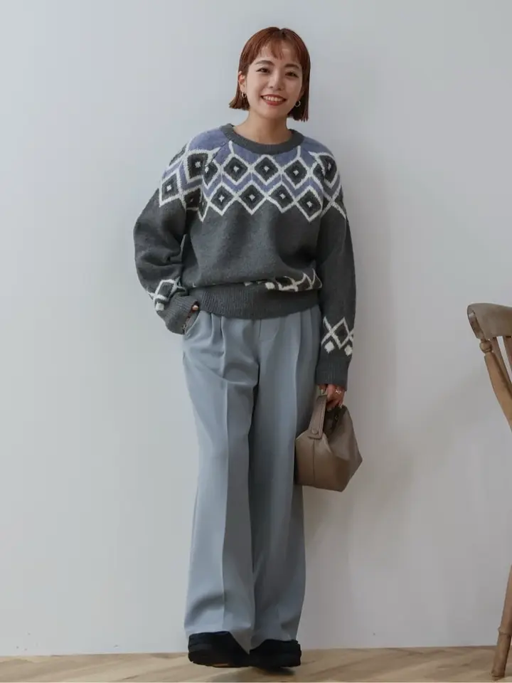 フェアアイル柄ニットプルオーバー/AMERICAN HOLIC（アメリカン