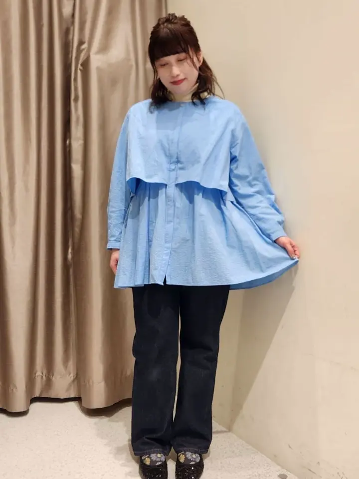 サッカーティアードロングブラウス/チュニック/AMERICAN HOLIC