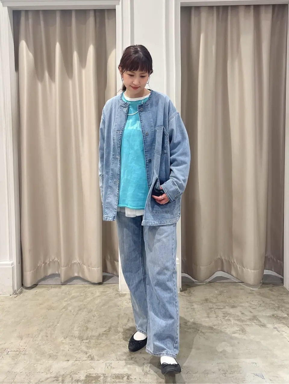 カラーデニムカバーオール (アイボリー) SPELLBOUND / スペルバウンド] 10.5ozデニム カバーオール | Domingo