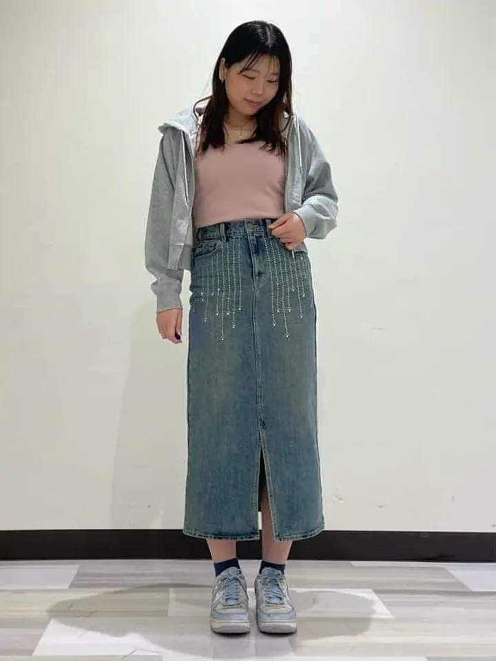 ラインストーンデニムスカート/Disney/Disney collection by AMERICAN