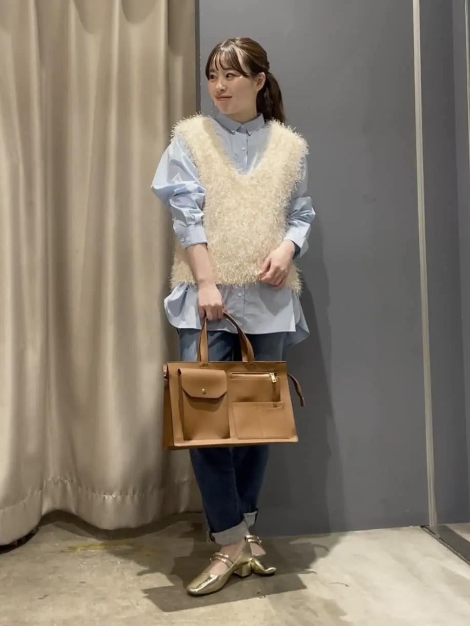 ≪USED≫マルチポケットスクエアA4ショルダートートバック/AMERICAN