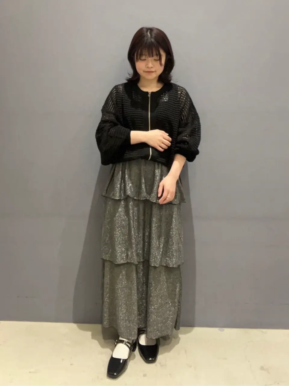≪USED≫ジップアップメッシュニットカーディガン/AMERICAN HOLIC