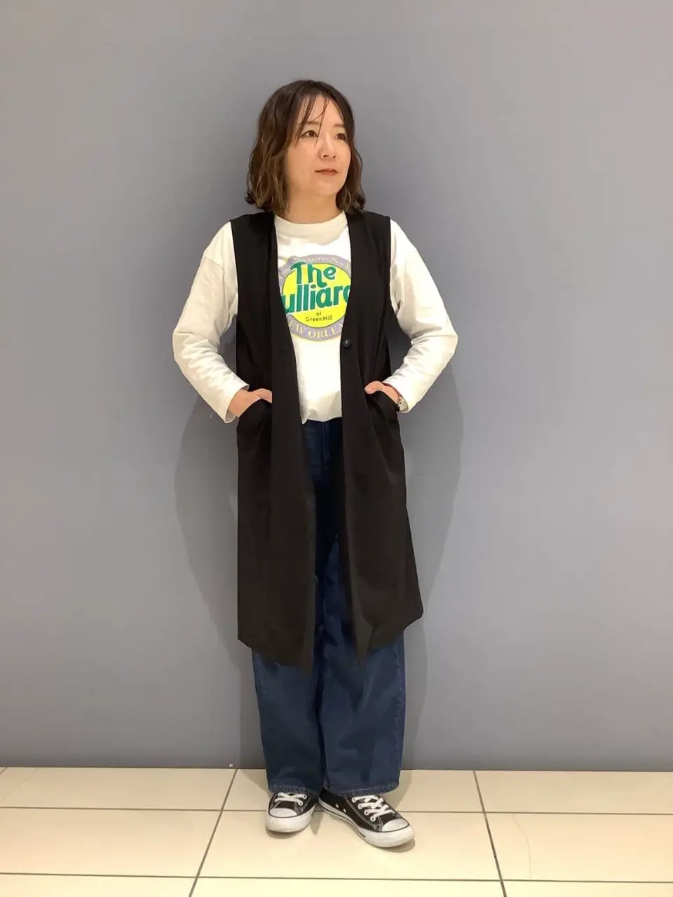 Vネックロングジレ/AMERICAN HOLIC（アメリカンホリック）のベスト