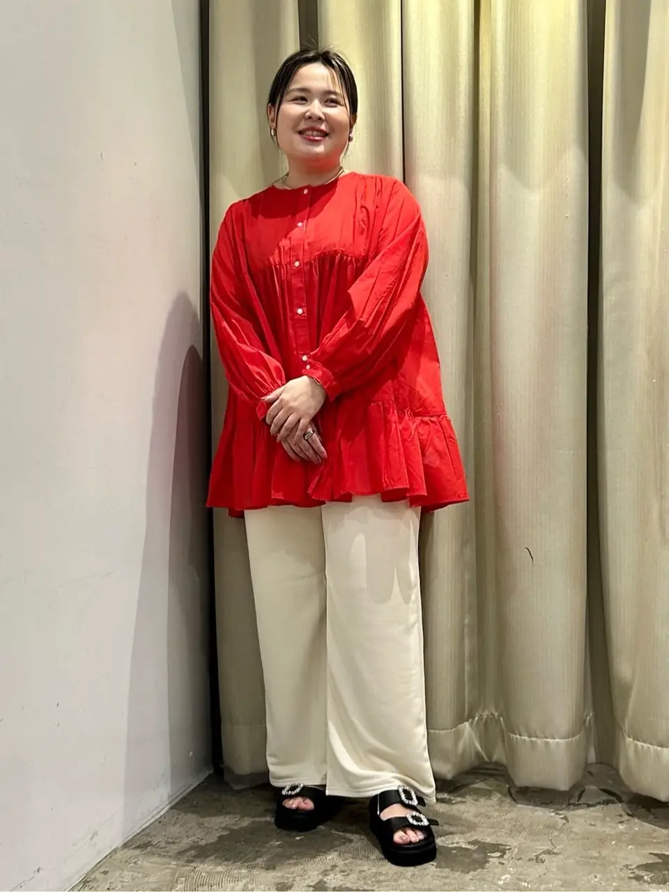 ♡AME　サイドビジュー付フラットサンダル♡ ♡AME サイドビジュー付フラットサンダル♡ ♡AME サイドビジュー