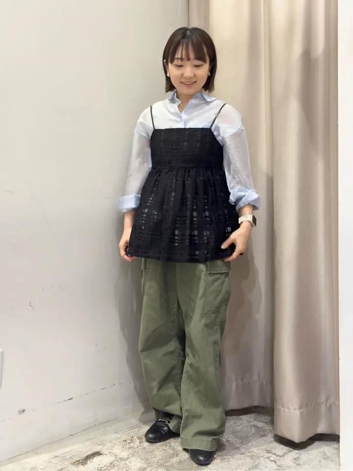 接触冷感5分袖変形ドルマンシアーシャツ/AMERICAN HOLIC（アメリカン