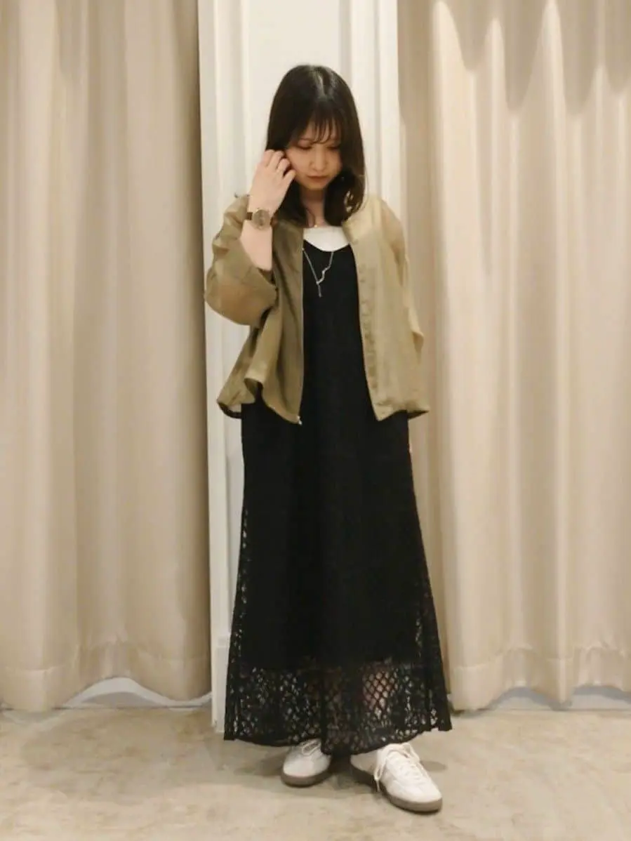 ノーカラーシアーZIPブルゾン/AMERICAN HOLIC（アメリカンホリック）の