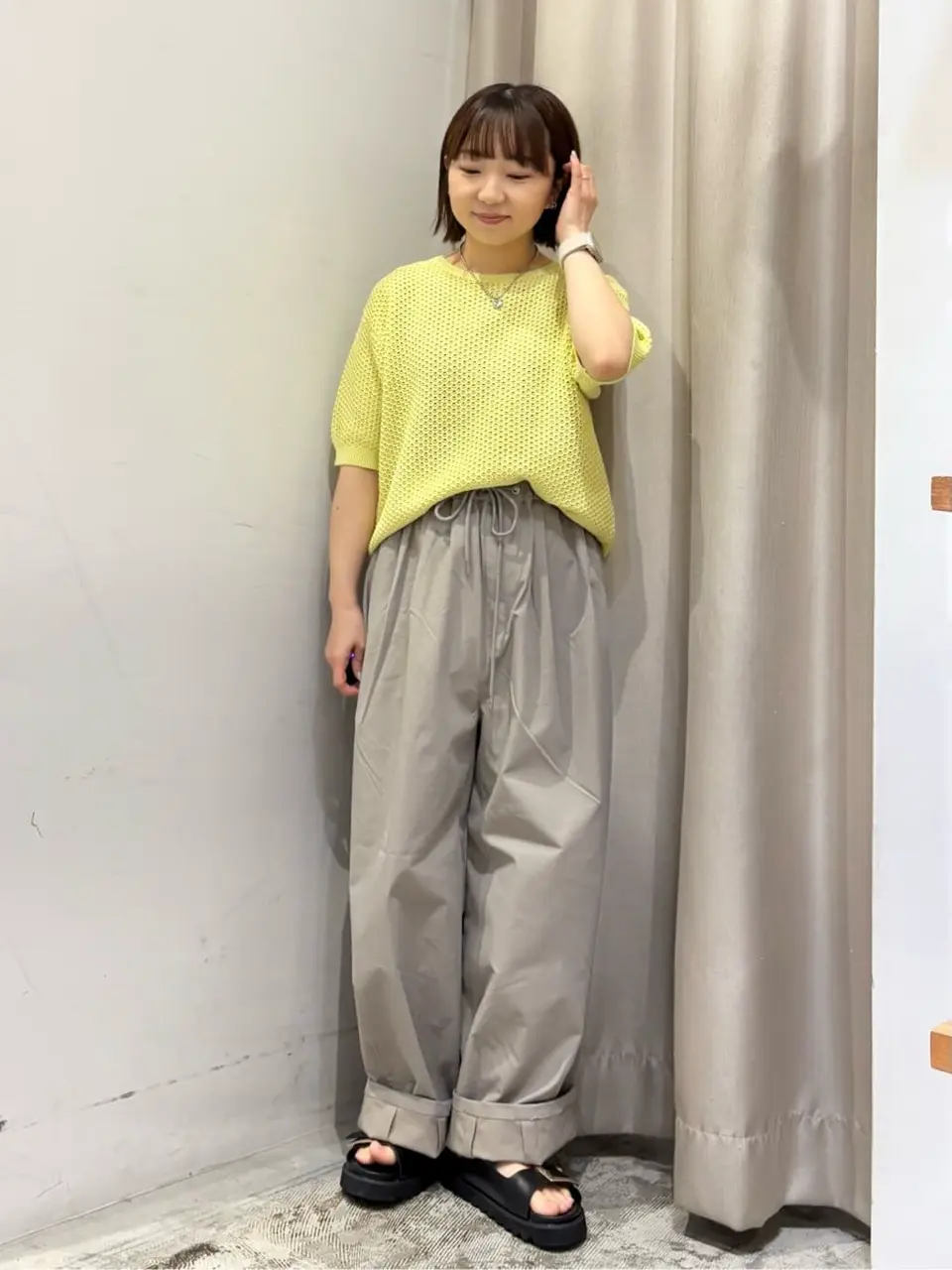 ≪USED≫透かし編み半袖ニットプルオーバー/AMERICAN HOLIC