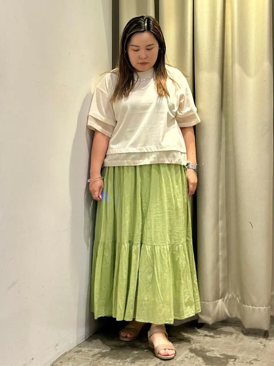 IENA / メッシュアメスリプルオーバー/FREE/コットン/WHT/25080900383020 メッシュ切替ドロストプルオーバー/AMERICAN HOLIC（アメリカン