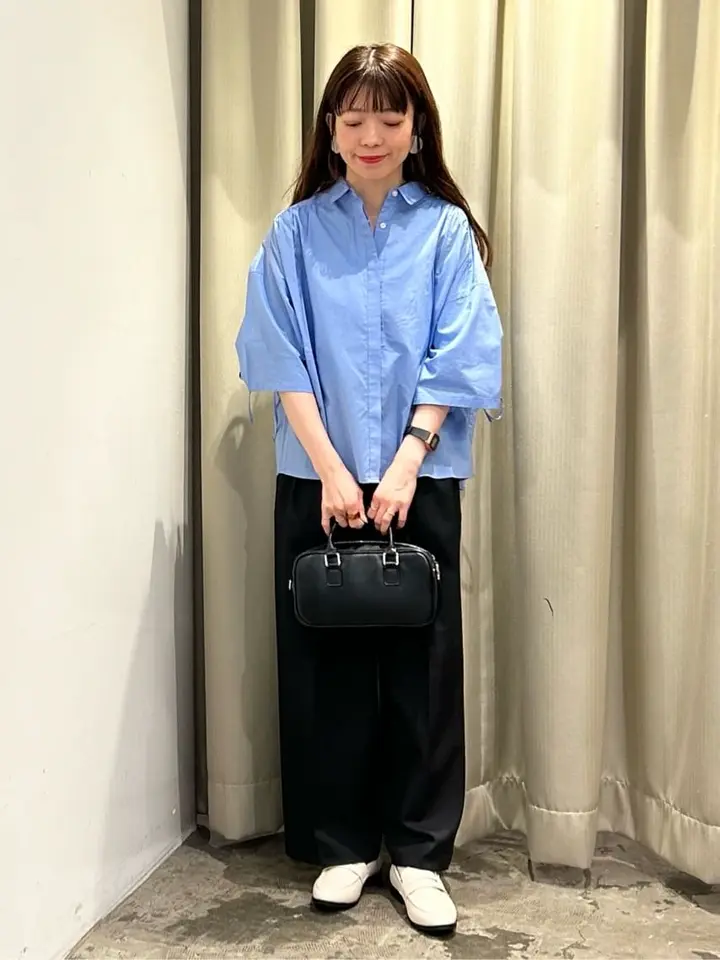 WEB限定】【接触冷感・UVカット】ギャザーリボンスリーブ半袖シャツ