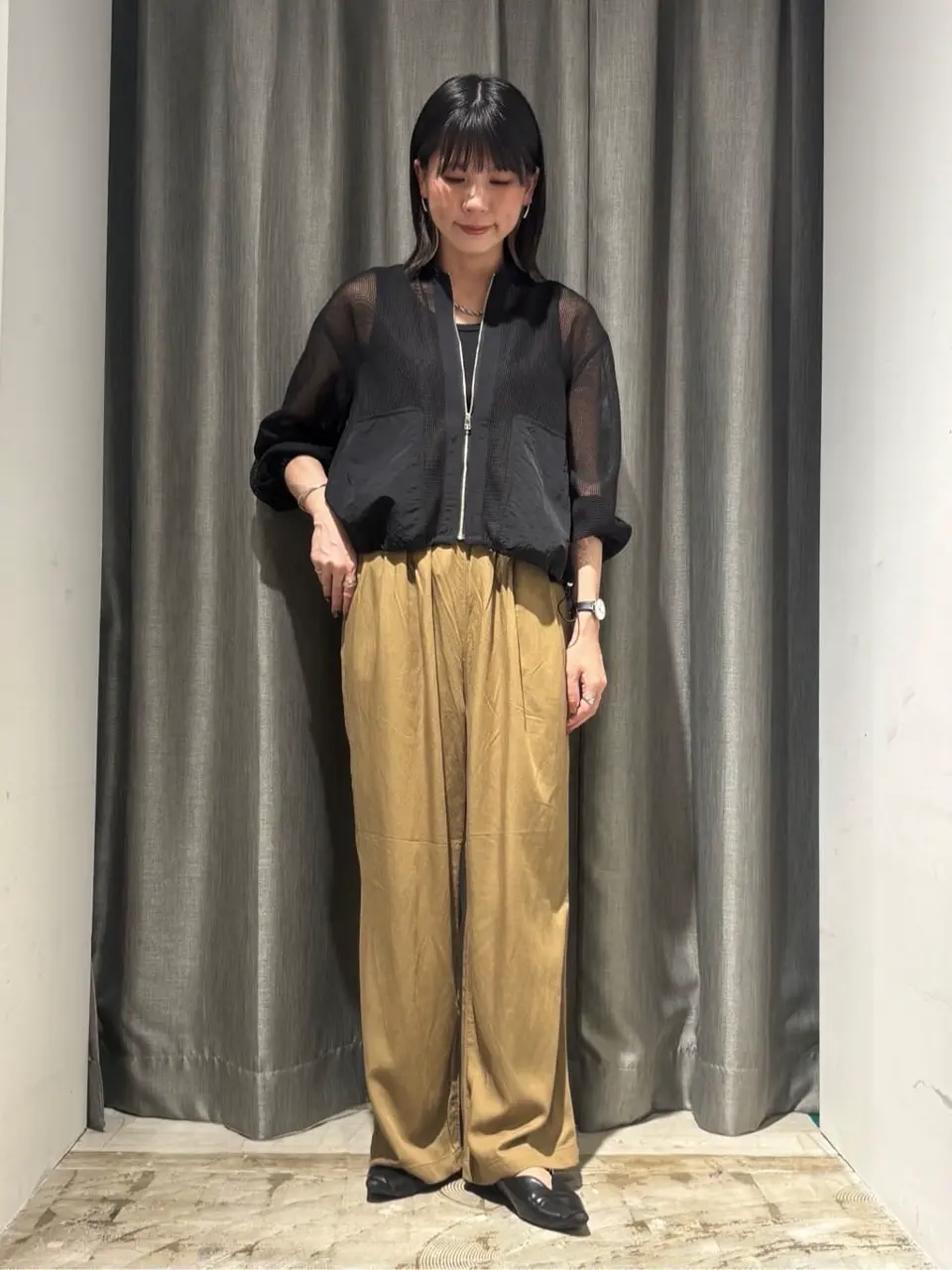 メッシュ異素材切替ブルゾン/AMERICAN HOLIC（アメリカンホリック）の