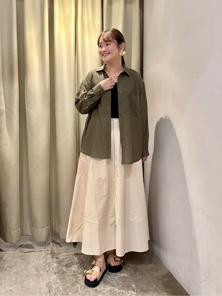 撥水加工 フロントZIPフレアスカート/AMERICAN HOLIC（アメリカン