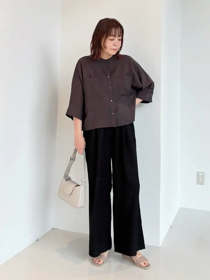 接触冷感Wポケット5分袖ショートシャツ/AMERICAN HOLIC（アメリカン