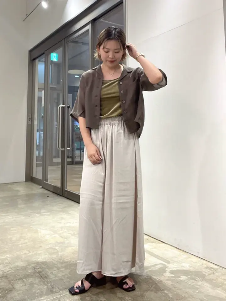 接触冷感シアー開襟半袖シャツ/AMERICAN HOLIC（アメリカンホリック