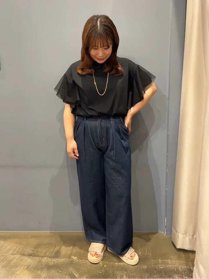 ウエストタックデニムパンツ/AMERICAN HOLIC（アメリカンホリック）の