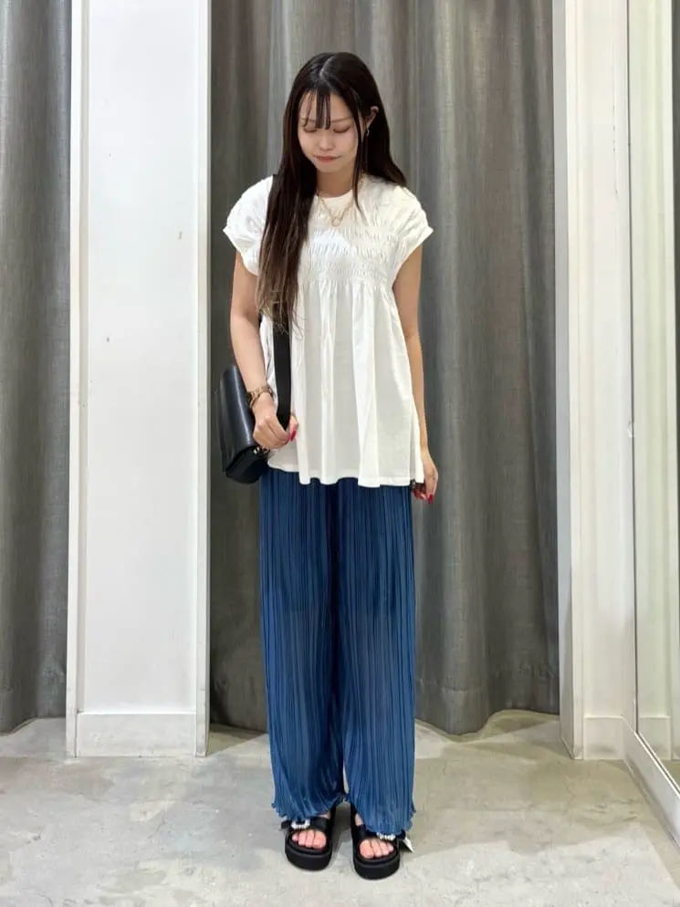 ♡AME　サイドビジュー付フラットサンダル♡ AmiAmi サンダル スクエアトゥツイストサンダル/フラットヒール