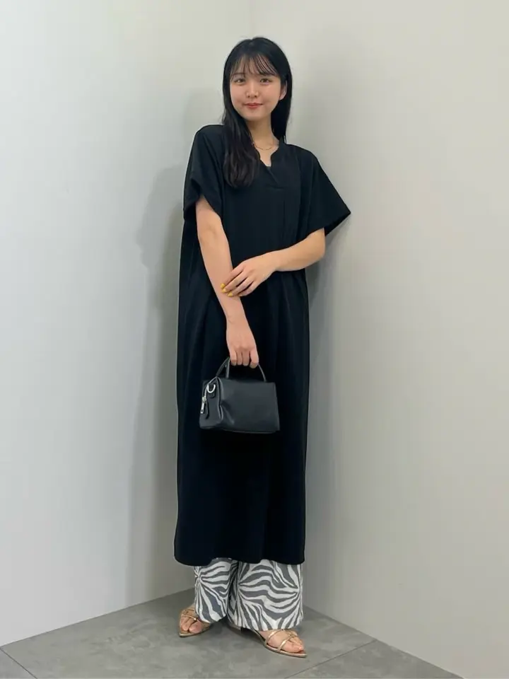 ジョーゼット半袖タックワンピース/AMERICAN HOLIC（アメリカン