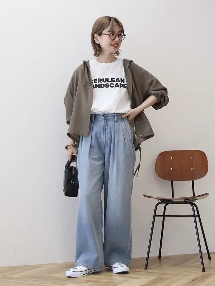 ウエストタックデニムパンツ/AMERICAN HOLIC（アメリカンホリック）の