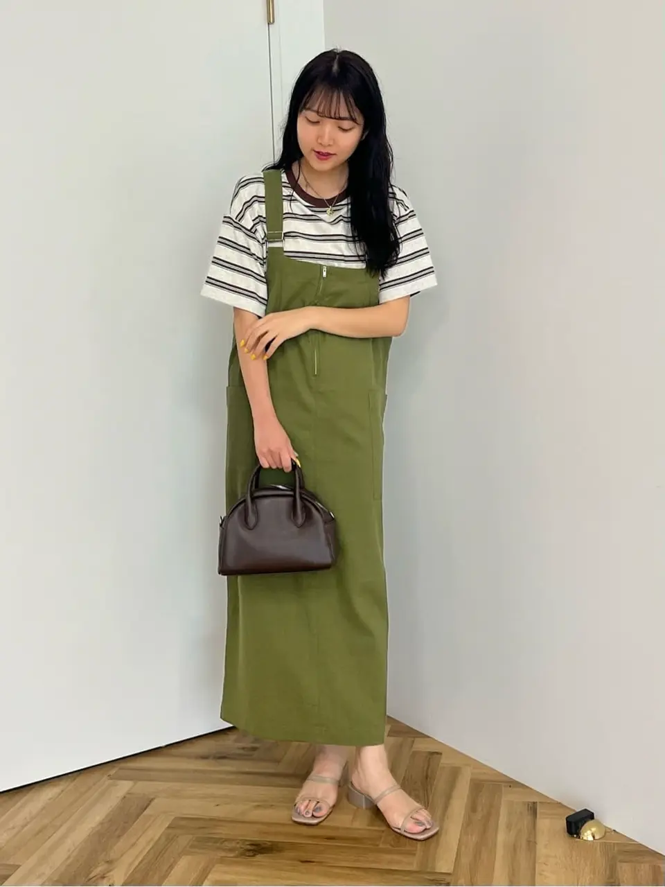 【美品】plantation ECOポリラックス　ジャンパースカート Plantation / (O) ECOポリラックス / ジャンパースカート(M black(26