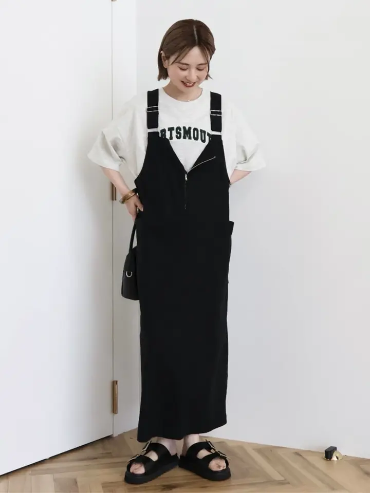 WEB限定】リネンブレンドIラインジャンパースカート/AMERICAN HOLIC