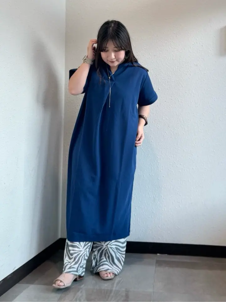 ジョーゼット半袖タックワンピース/AMERICAN HOLIC（アメリカン