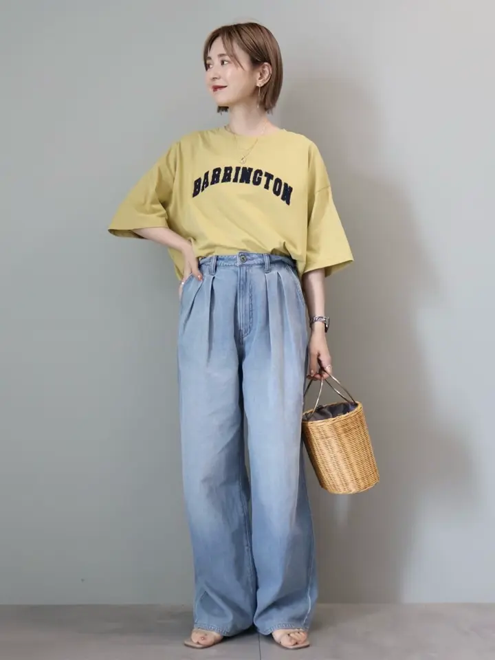 ウエストタックデニムパンツ/AMERICAN HOLIC（アメリカンホリック）の