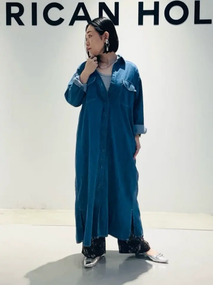 デニムシャツワンピース/AMERICAN HOLIC（アメリカンホリック）の