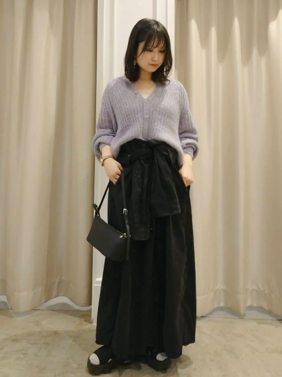 美品✨アメリヴィンテージ 2way モヘヤシャギーニット カーディガン ゆったり 未使用 AMERI アメリ 2WAY MOHAIR SHAGGY KNIT モヘアシャギーニット