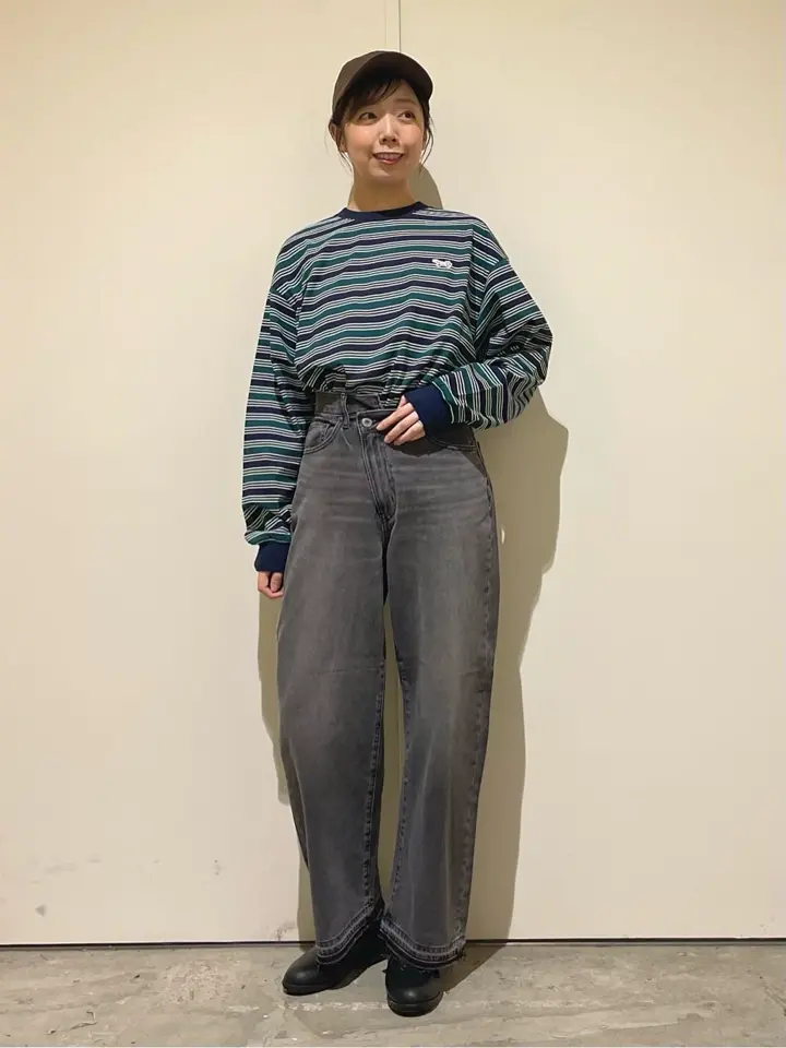 ボーラホリックストライプロンT 完売品 ボーラホリック ストライプクールロングTシャツ ブラック XL 美