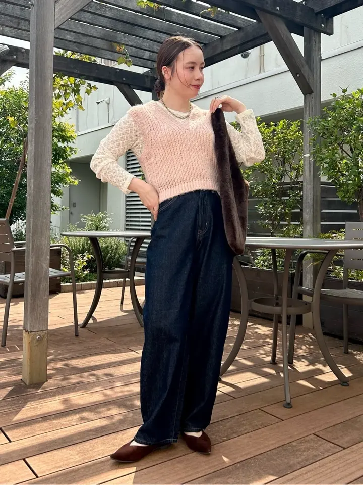 選べる丈】甘編みニットベスト/AMERICAN HOLIC（アメリカンホリック