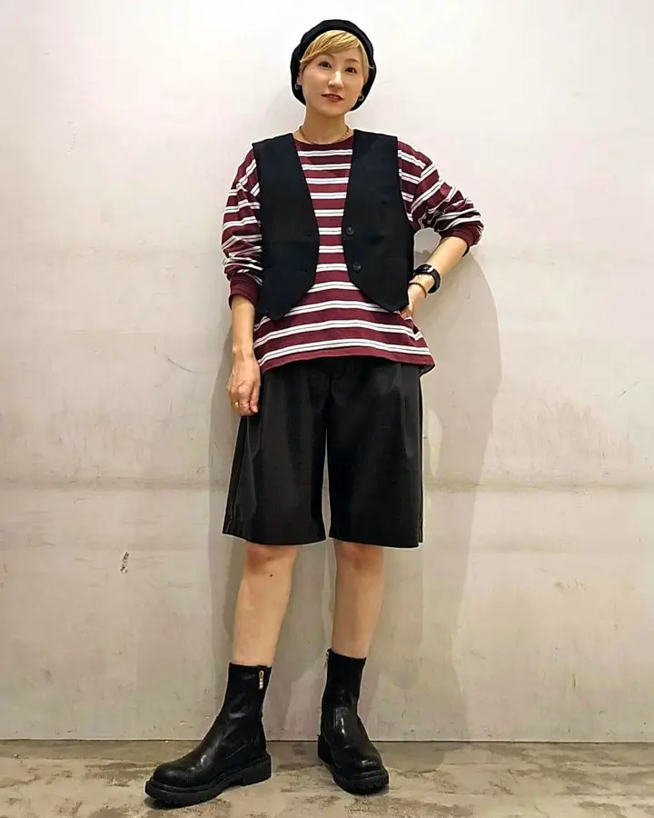 フェイクレザーハーフパンツ/AMERICAN HOLIC（アメリカンホリック）の