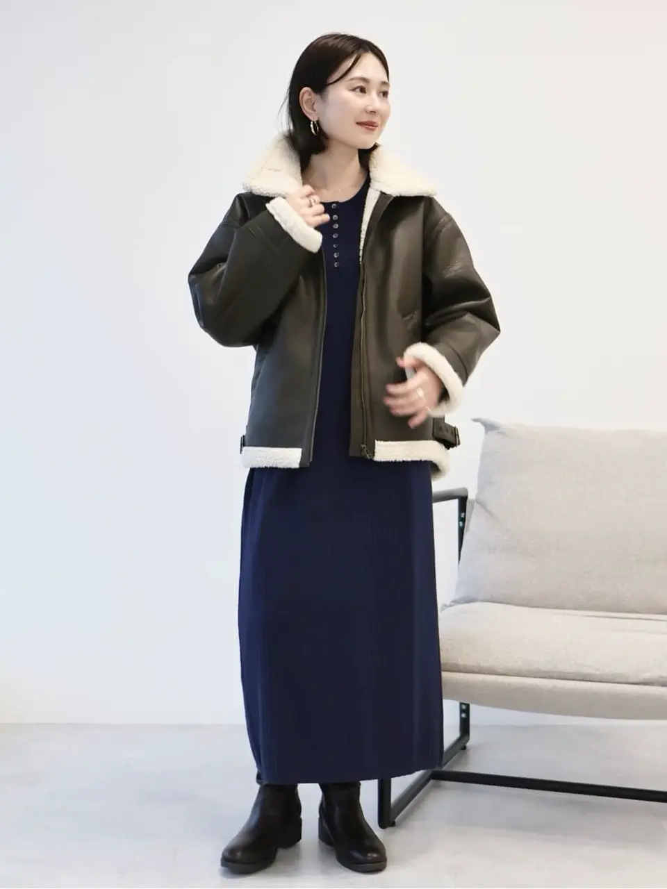 ボアフェイクレザーブルゾン/AMERICAN HOLIC（アメリカンホリック）の