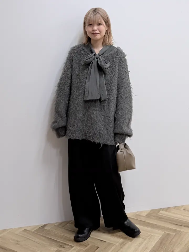 前後2wayキーネックシャギーニット/AnriettMusée（アンリエットミュゼ