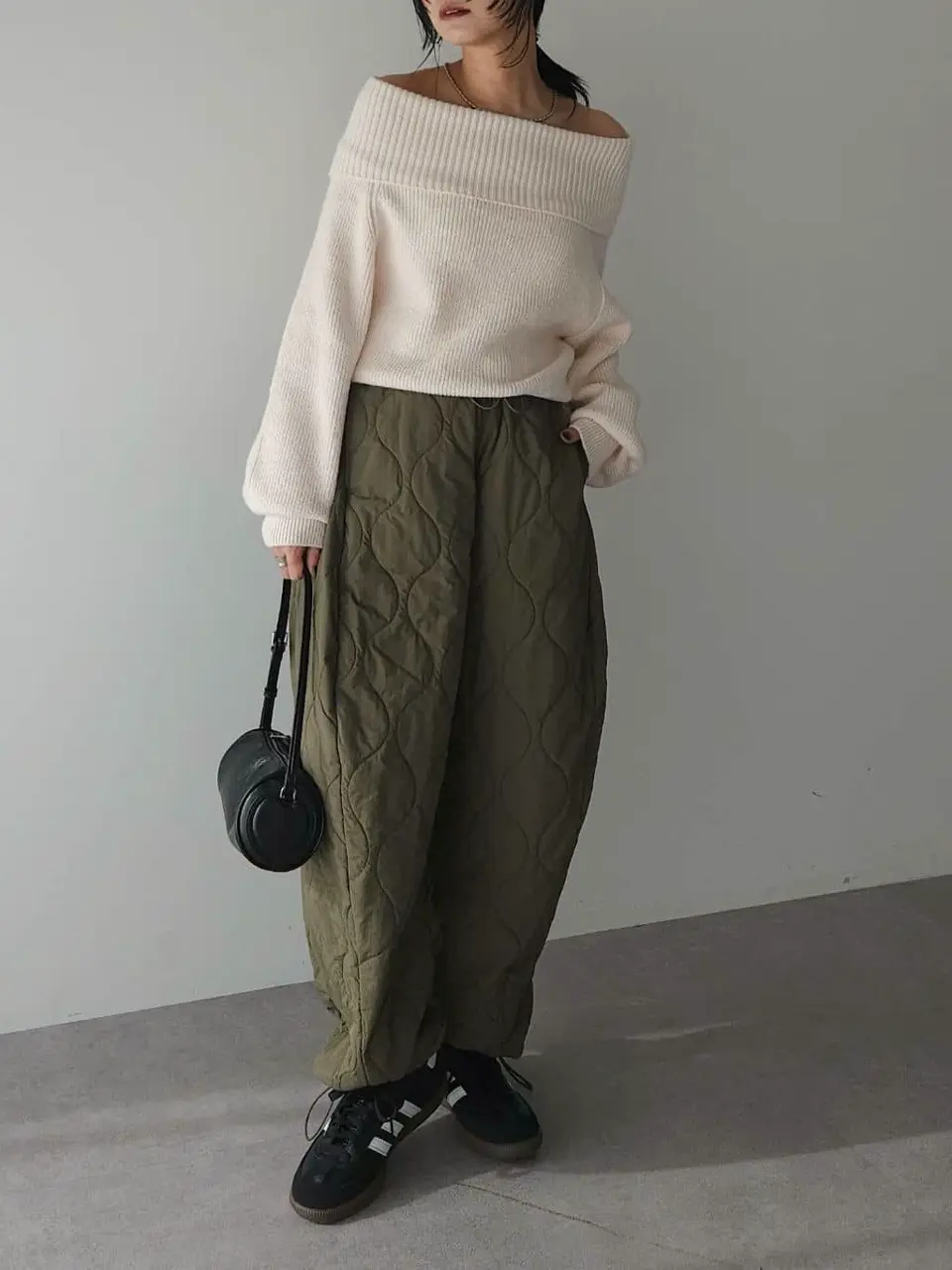 ORIMIオリミ　ストライプオフショルダーセーター ORIMIオリミ ストライプオフショルダーセーター ORIMIオリミ