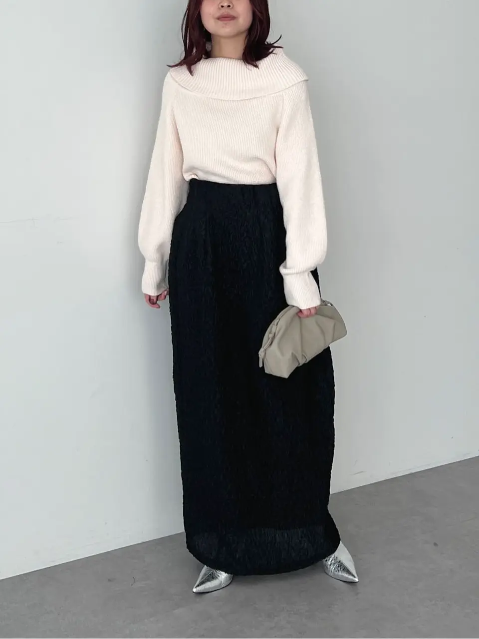 オフショルダーニット/AnriettMusée（アンリエットミュゼ）のニット