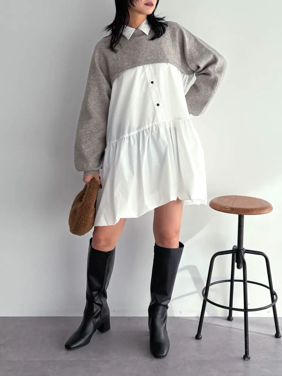 ボレロ付ニットワンピース/AnriettMusée（アンリエットミュゼ）の