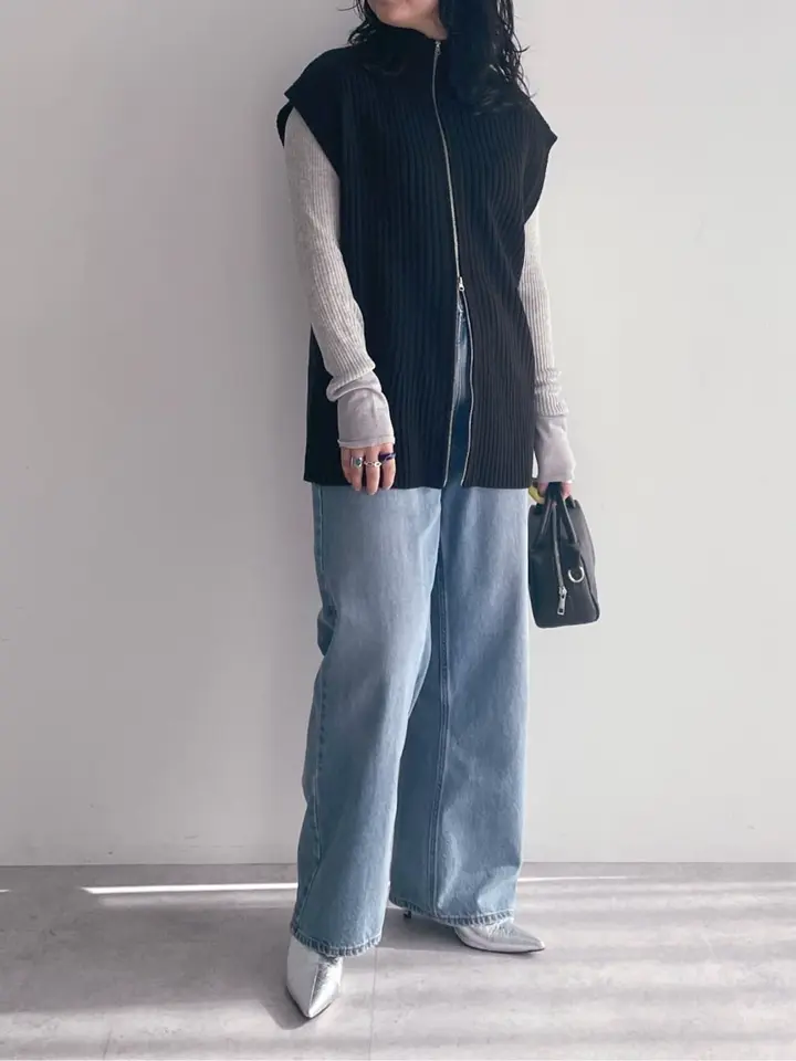 (新品・未使用・タグ付き)quri ベスト フロントジップベスト/AnriettMusée（アンリエットミュゼ）のベスト