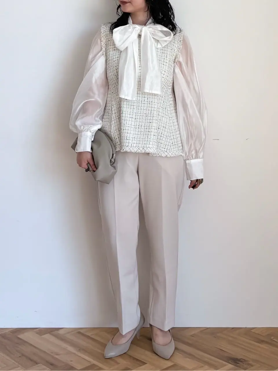 ツイードペプラムベスト/AnriettMusée（アンリエットミュゼ）の