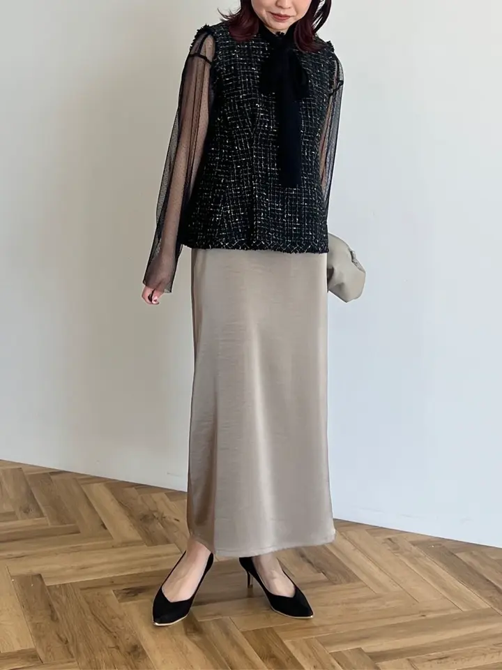 ツイードペプラムベスト/AnriettMusée（アンリエットミュゼ）の