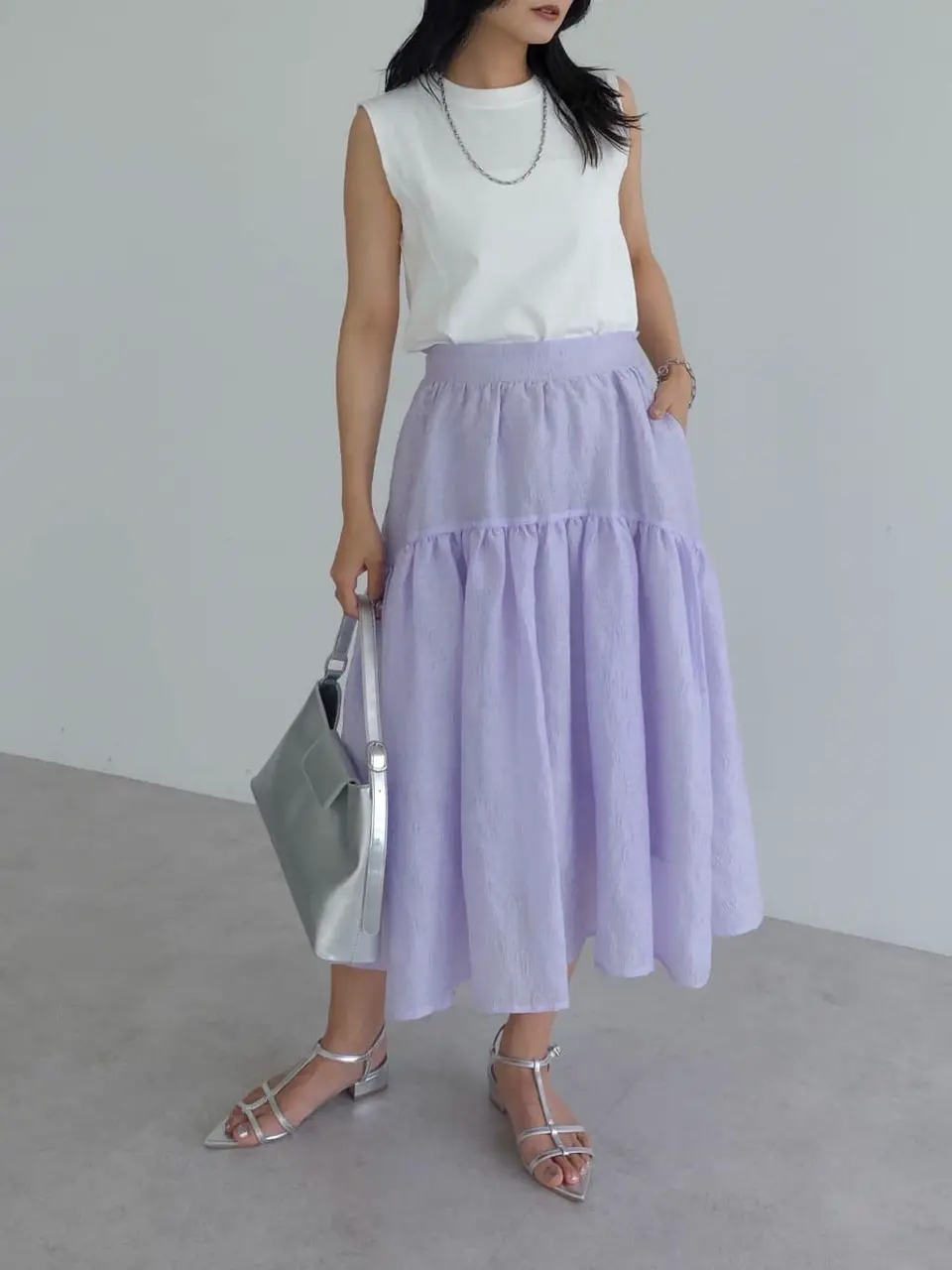 ジャガードボリュームスカート/AnriettMusée（アンリエットミュゼ）の