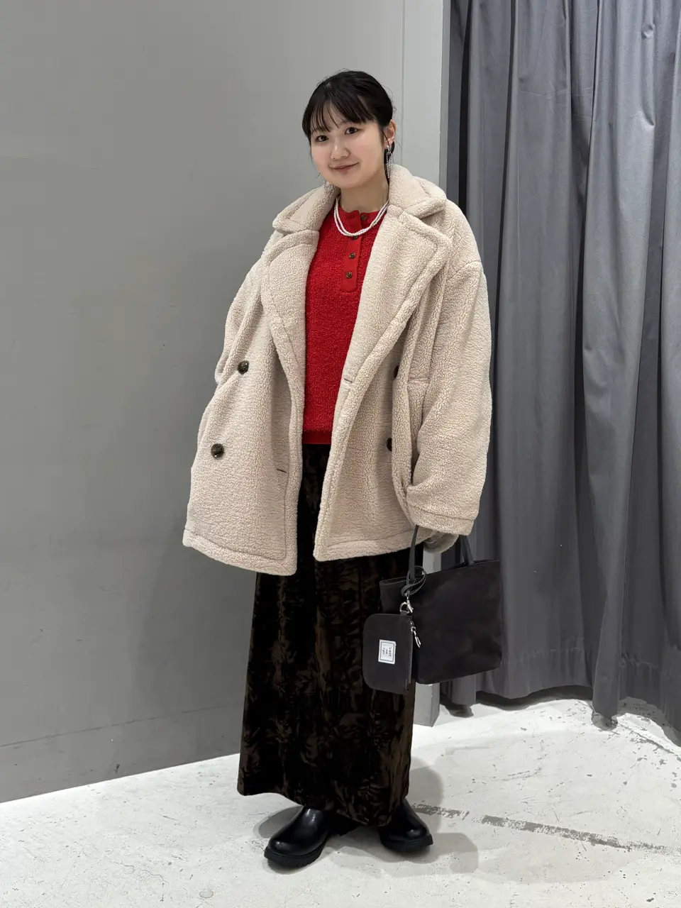 クラッシュベロアサイドスリットスカート/CRAFT STANDARD BOUTIQUE