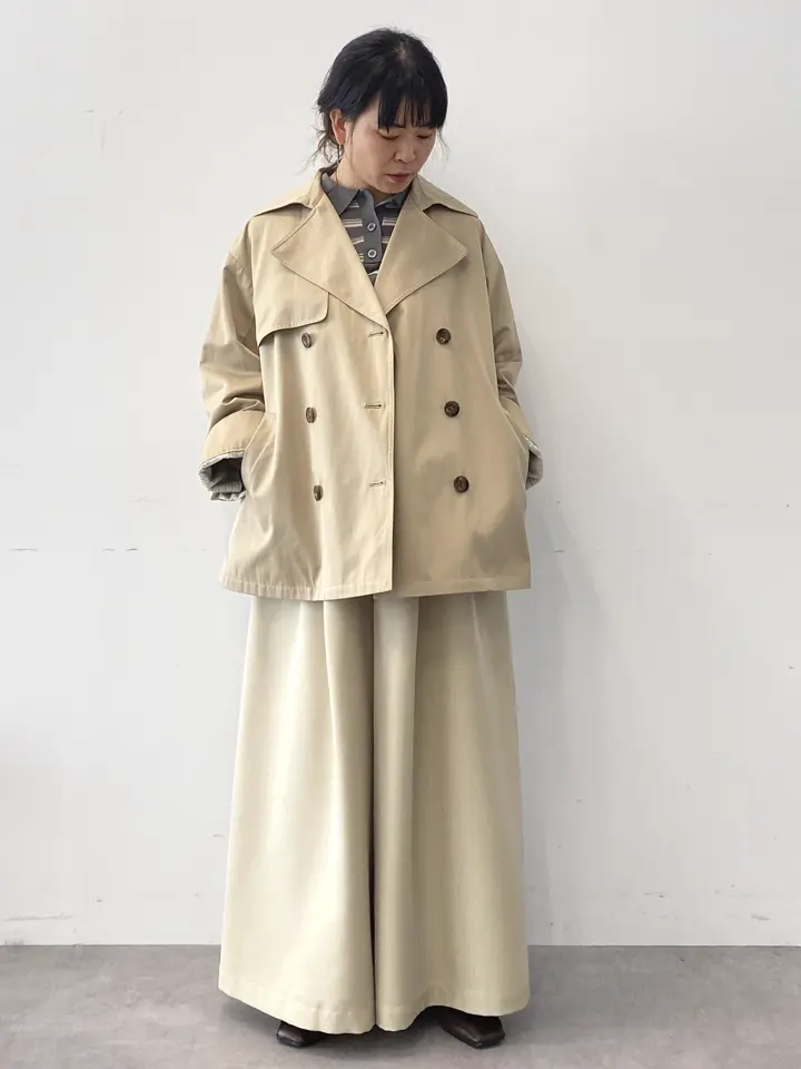 シアーボーダーポロ衿ニットプルオーバー/CRAFT STANDARD BOUTIQUE