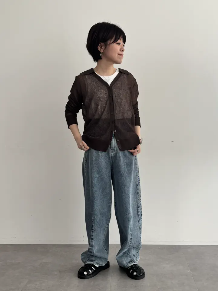 洗える / シアージョーゼットニットカーディガン/CRAFT STANDARD