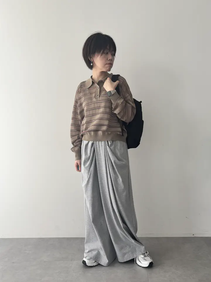 シアーボーダーポロ衿ニットプルオーバー/CRAFT STANDARD BOUTIQUE