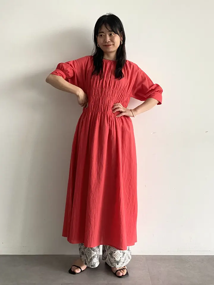 インド製 ハーフスリーブシャーリングワンピース/CRAFT STANDARD