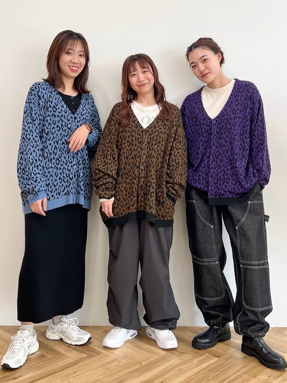 ◆レオナール【XL】デザインカーディガン 総柄 クルーネック ストレッチ ◇レオナール【XL】デザインカーディガン 総柄 クルーネック