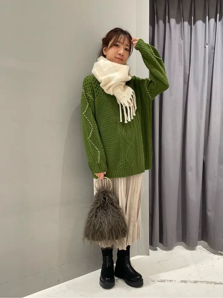 洗える/ハンドステッチケーブルニットチュニック/CRAFT STANDARD